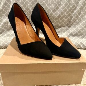 Madewell Black suede heels 7.5